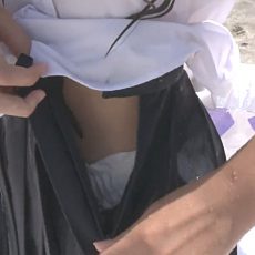 美少女の濡れた制服！白い極小水着！はだけた浴衣姿とうなじ！